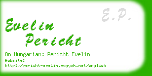 evelin pericht business card